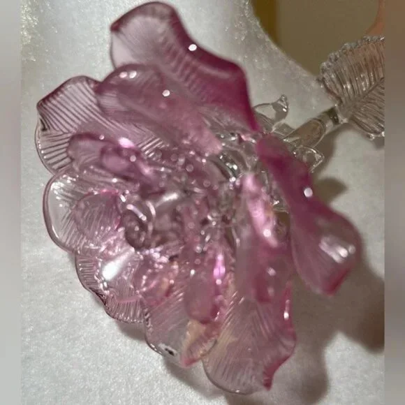 Waterford Crystal Pink Fleurology Rose N w/o T - Picture 9 of 11